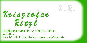 krisztofer ritzl business card